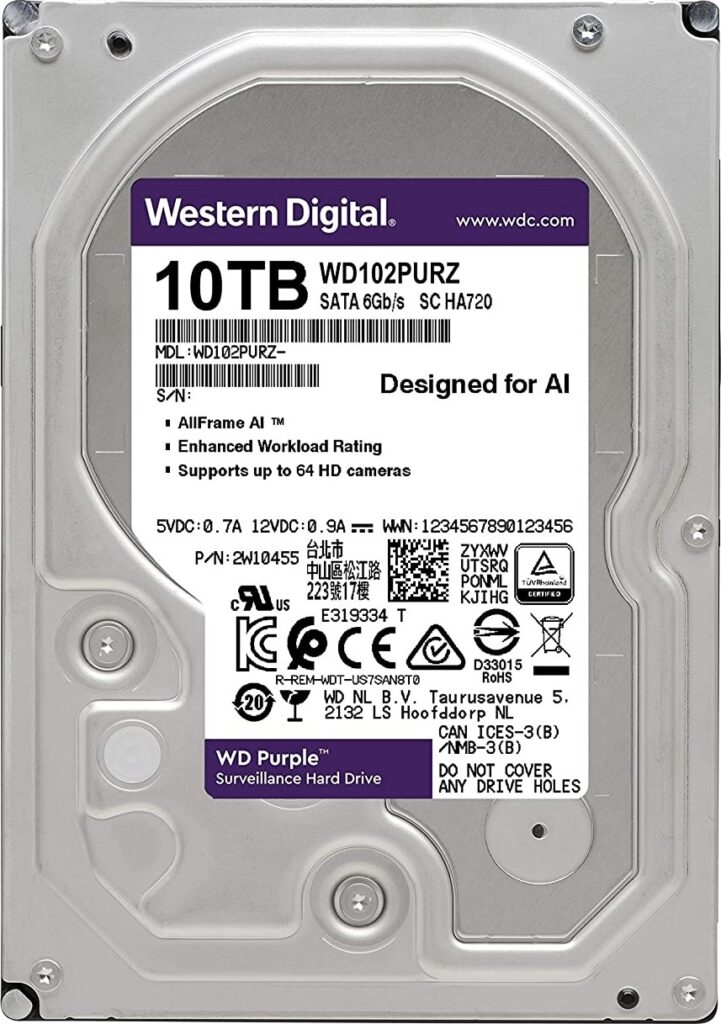 10 TB WD Surveillance Hard Disk